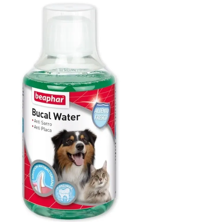 Enjuague Bucal Beaphar 250 mL Sabor Menta ( Con DHA Perros y Gatos)